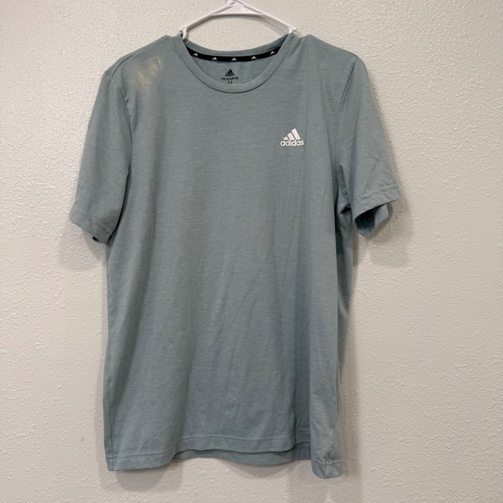 Adidas Aeroready Primegreen Mens Medium Sage Green Heather Training T-Shirt